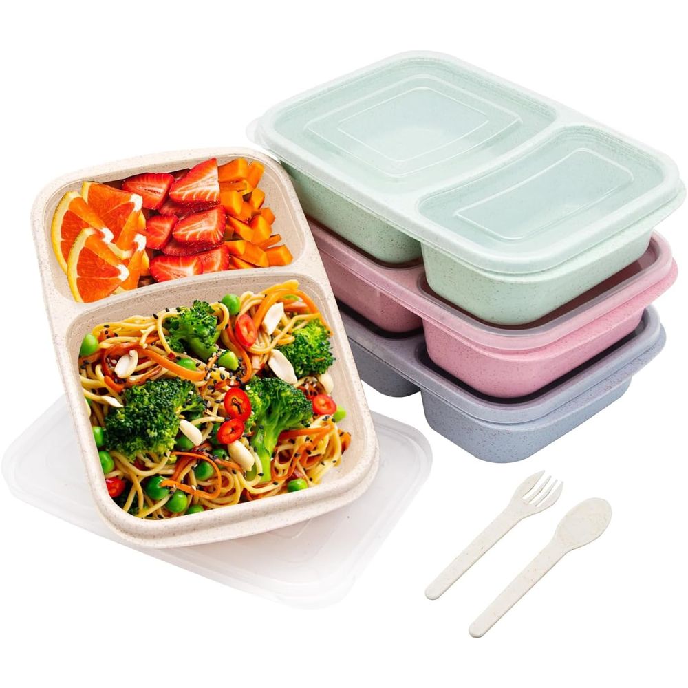 Food Storage With Compartments - Zestaw 4 pojemników na lunch typu