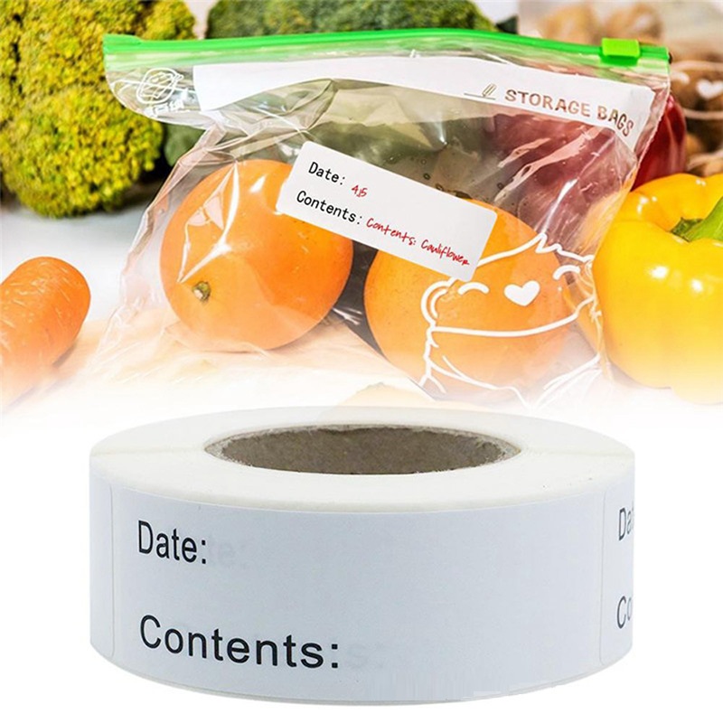 Food Storage Labels - Samoprzylepne, usuwalne etykiety do przechowywania żywności