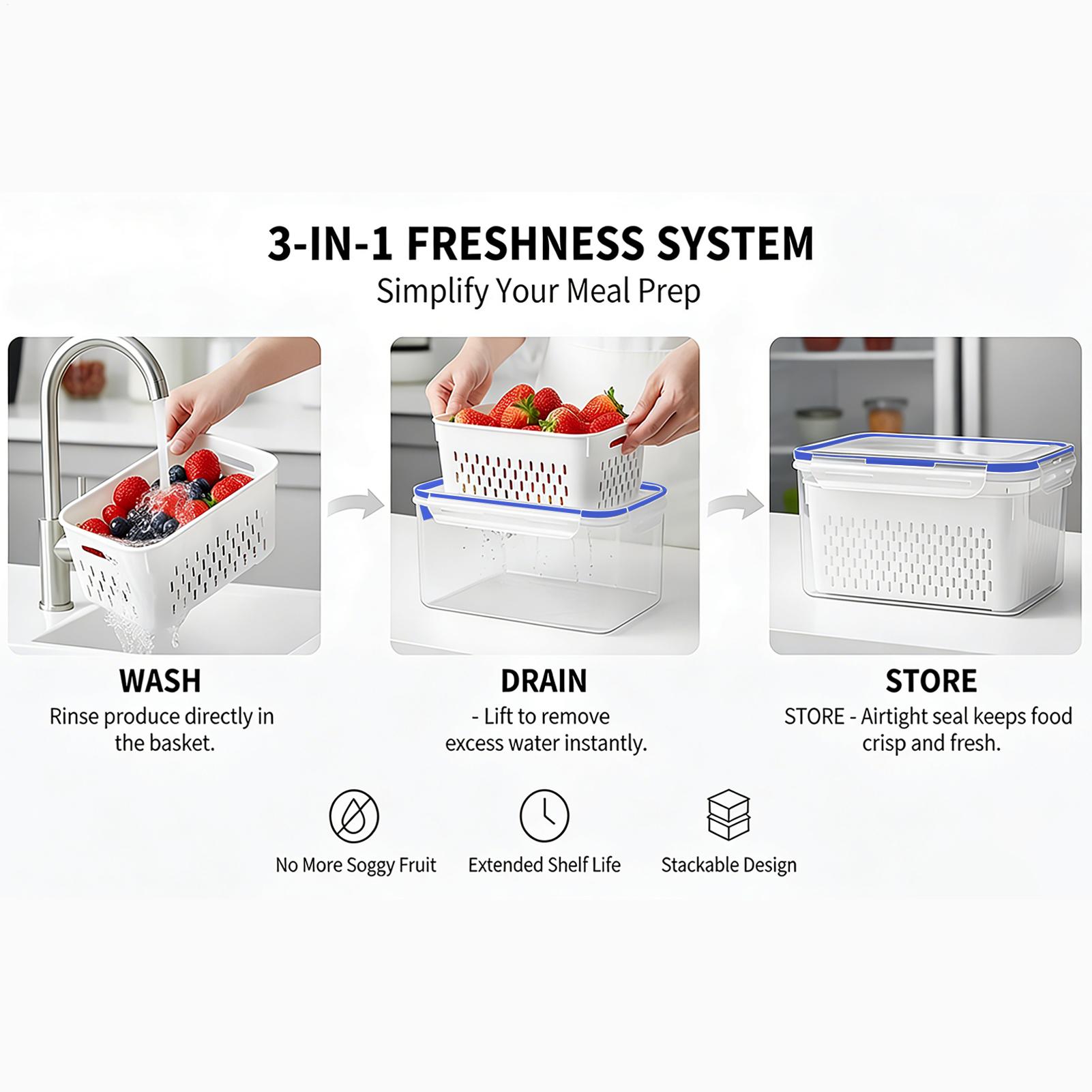 Food Storage And Container - Pojemnik na żywność 4 w 1,