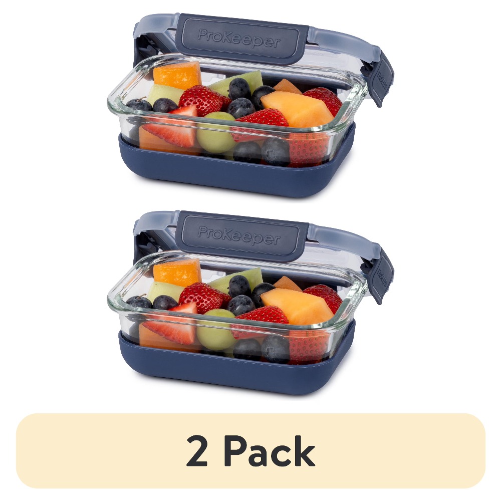 Food Storage Glass Containers - 2 sztuki szklanych pojemników do przechowywania