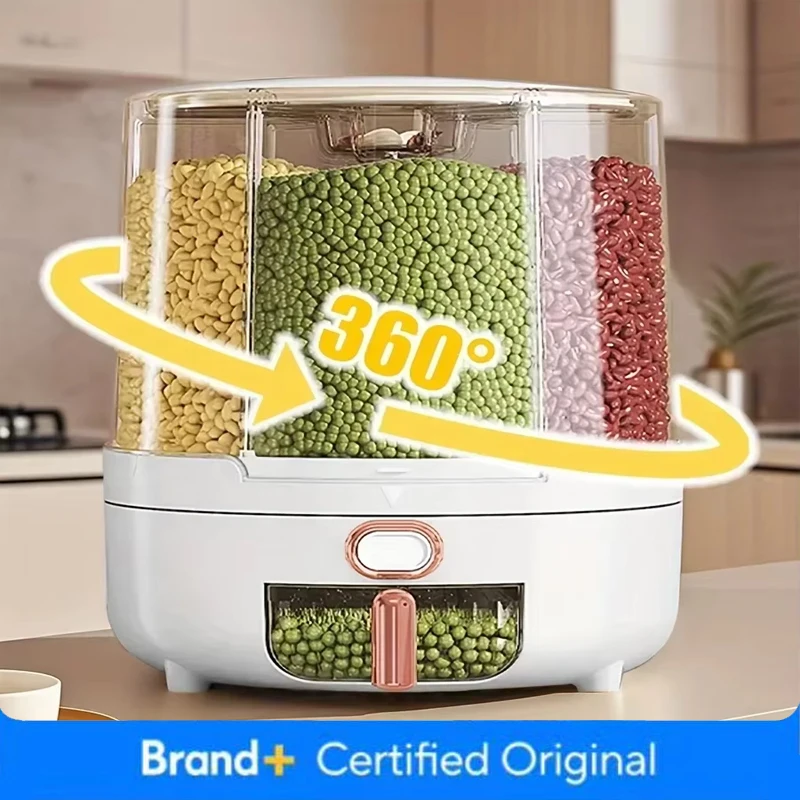 Food Storage With Compartments - 6-komorowy 360 ° Obrotowy, szczelny pojemnik