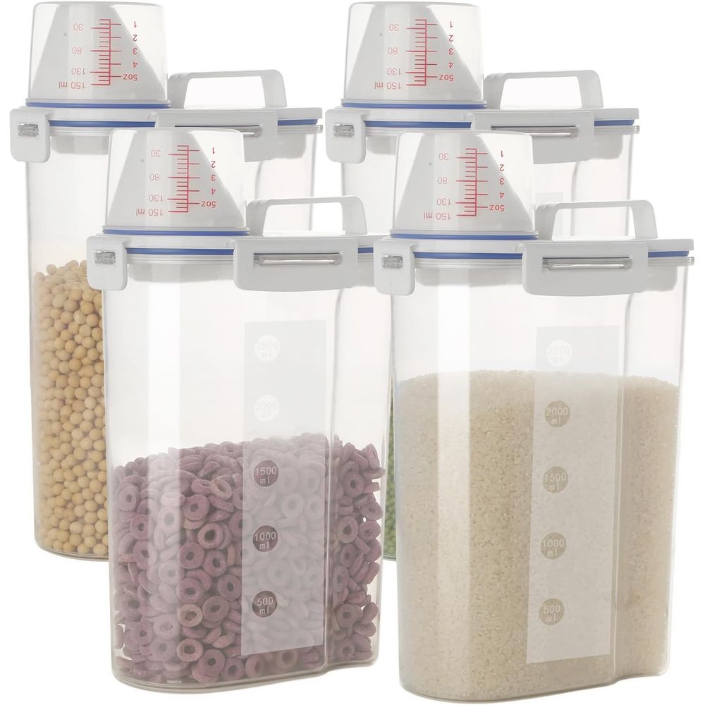 Food Storage No Plastic - Zestaw 4 szczelnych pojemników na ryż