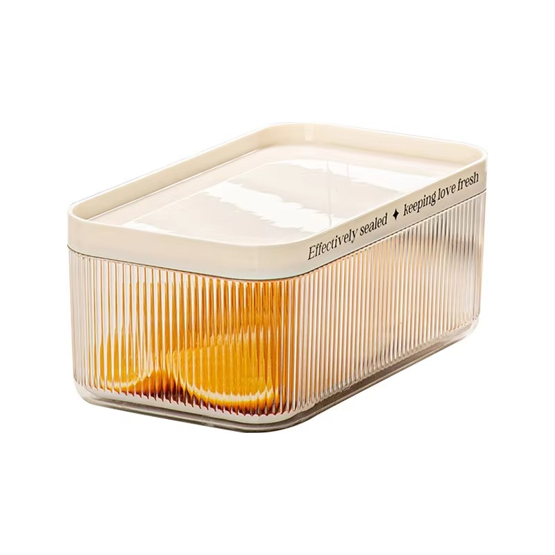 Food Storage No Plastic - Pojemniki plastikowe PET do lodówki, prostokątne,