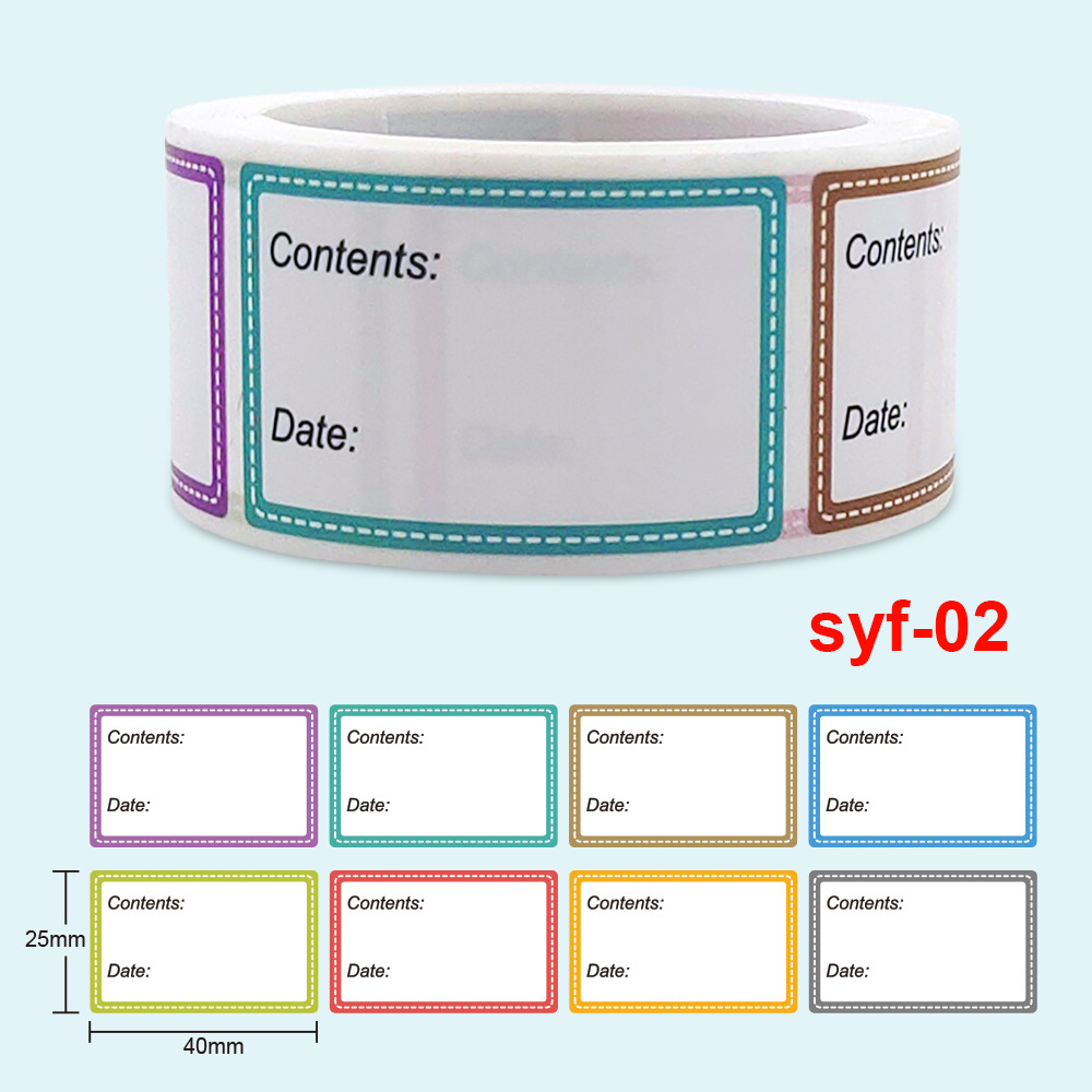 Food Storage Labels - Bezpieczna data Katalog żywności Przechowywanie Samoprzylepna