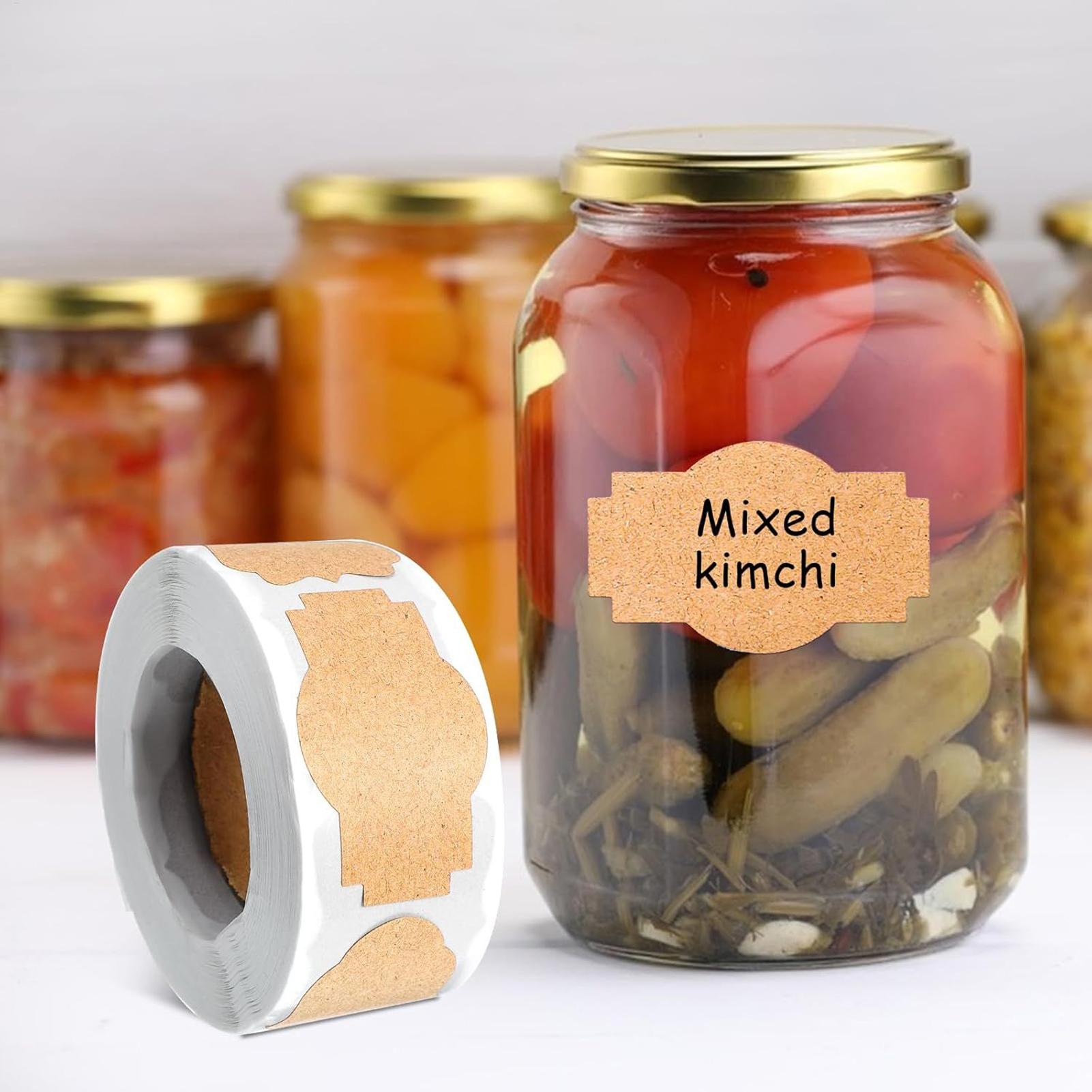 Food Storage Labels - 300 szt. Etykiet na słoiki Naklejki