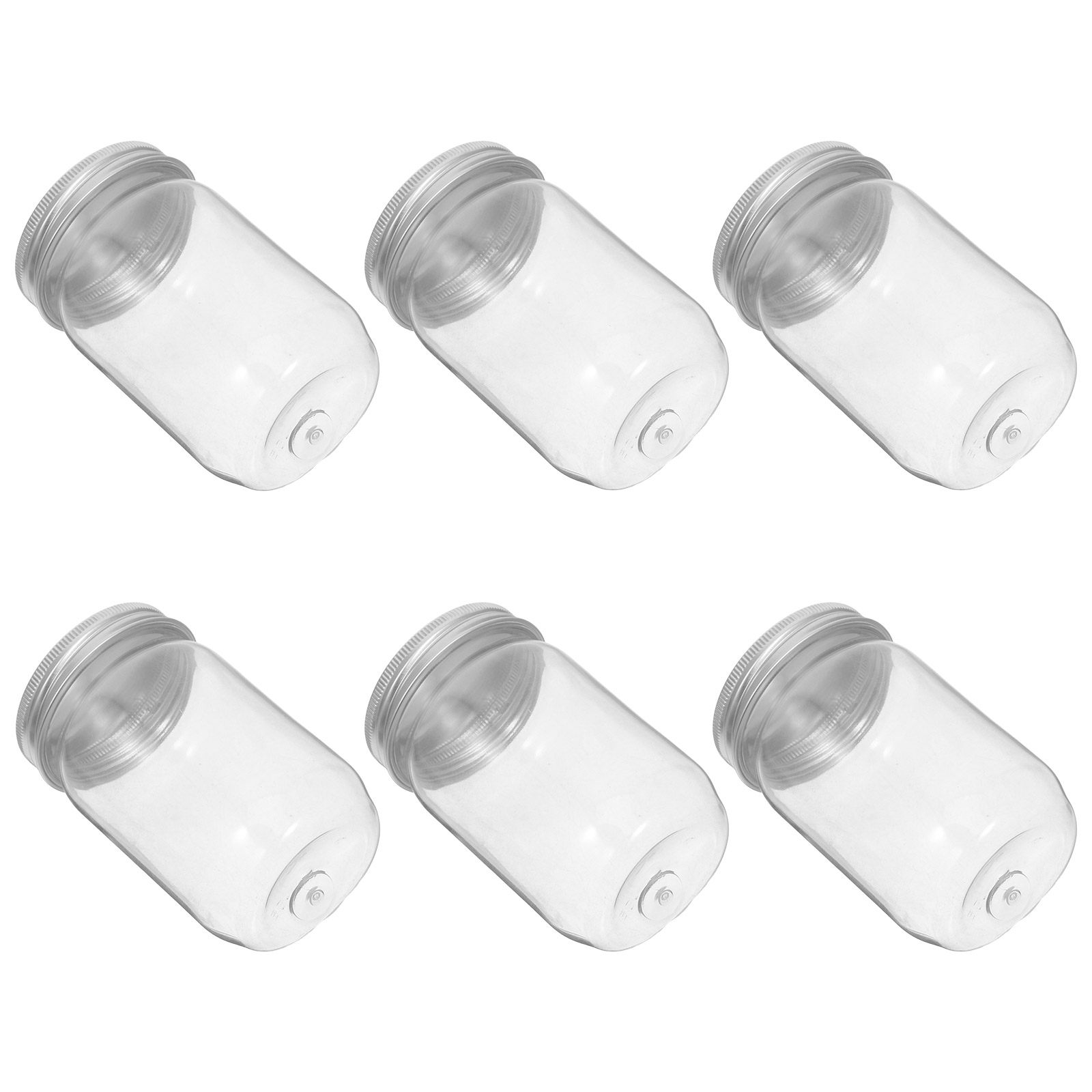 Food Storage And Container - 6 szt. Przezroczystych plastikowych słoików typu