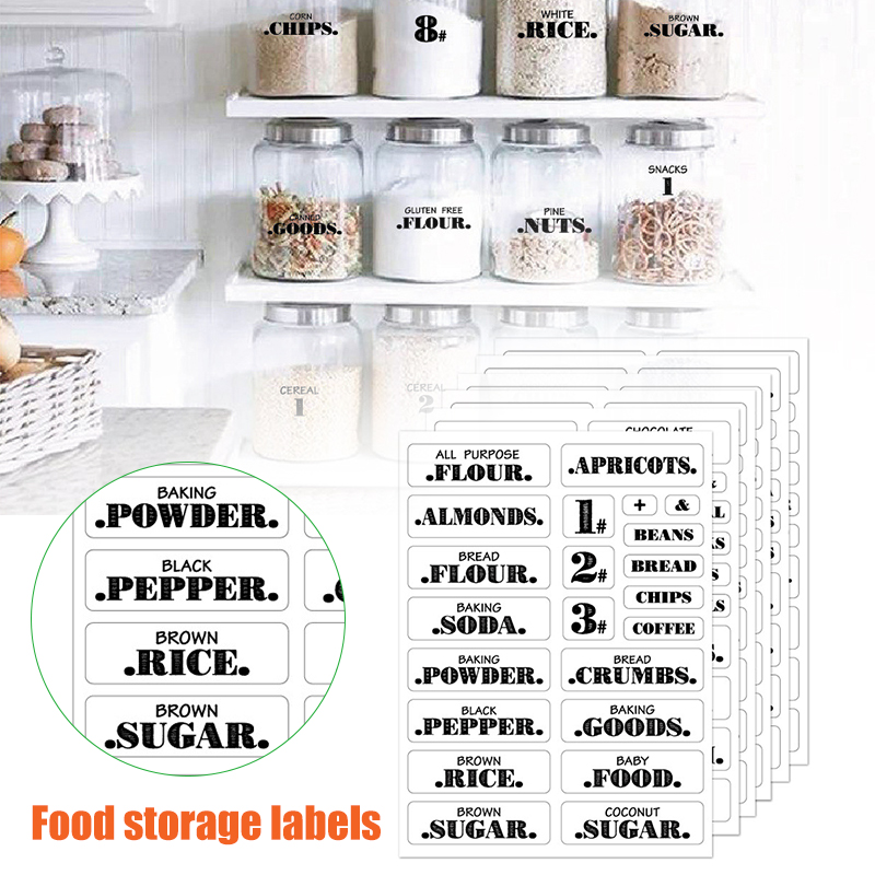 Food Storage Labels - 132 sztuk do kuchni do jedzenia