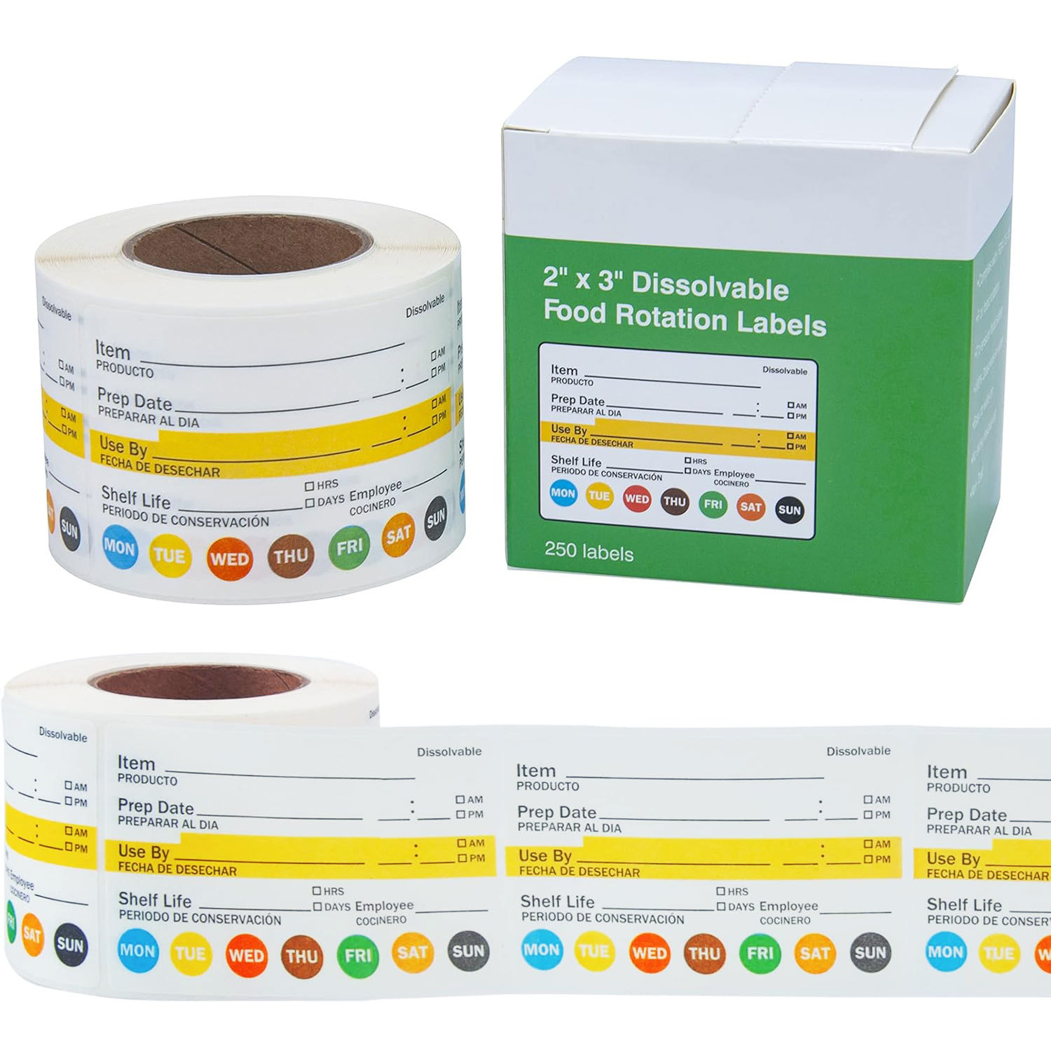 250 sztuk/rolka Etykiety z dat – Food Storage Labels recenzja i cena