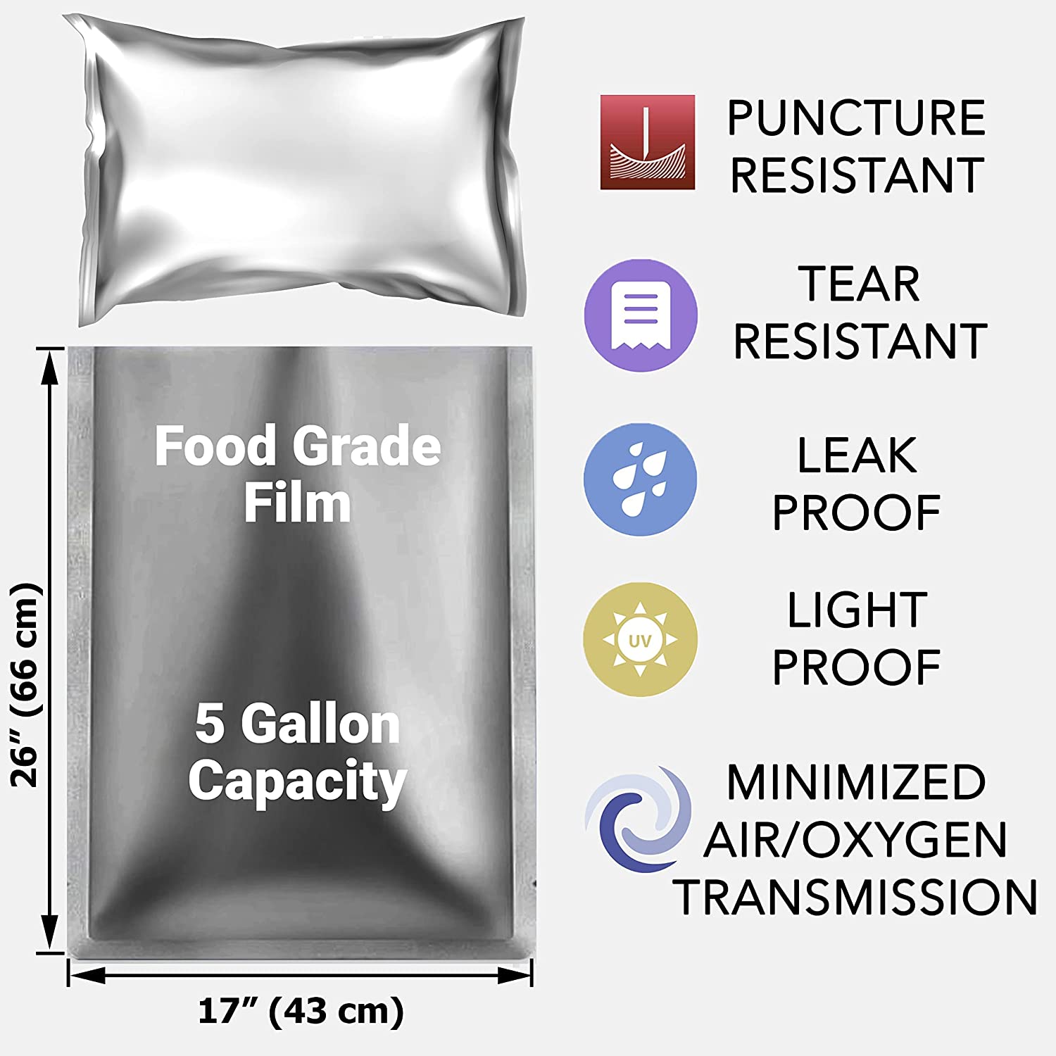 10 opakowań 5 galonów Worki z  – Food Storage Long Term recenzja i cena
