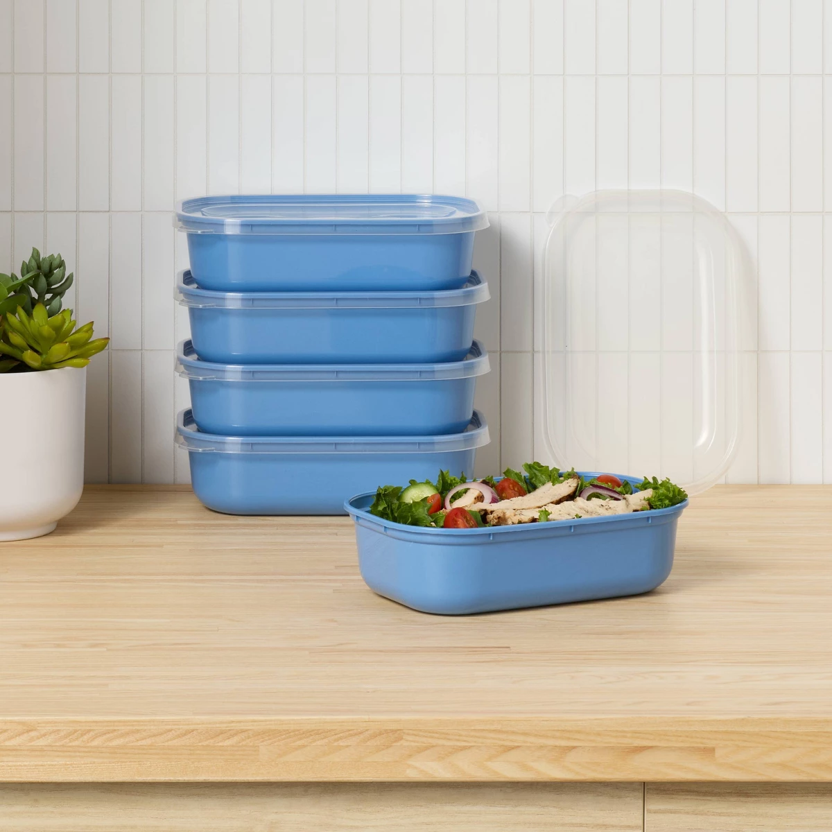 2026 Nowe Niebieskie Pojemniki – Food Storage With Compartments recenzja i cena