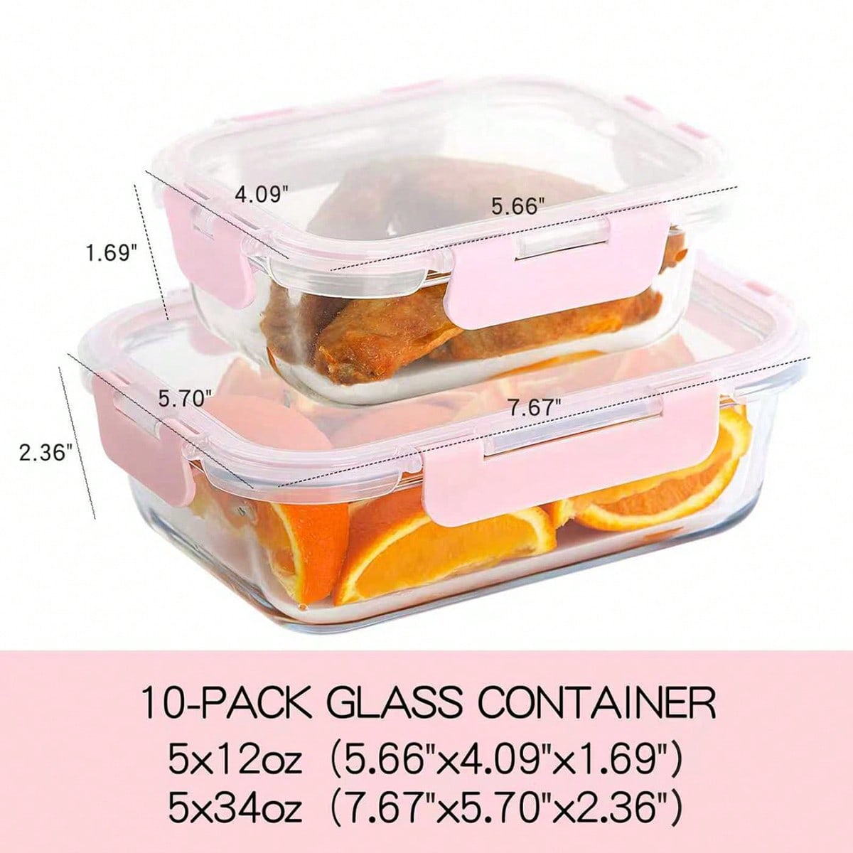 10 sztuk szklanych pojemników  – Food Storage Glass Containers recenzja i cena