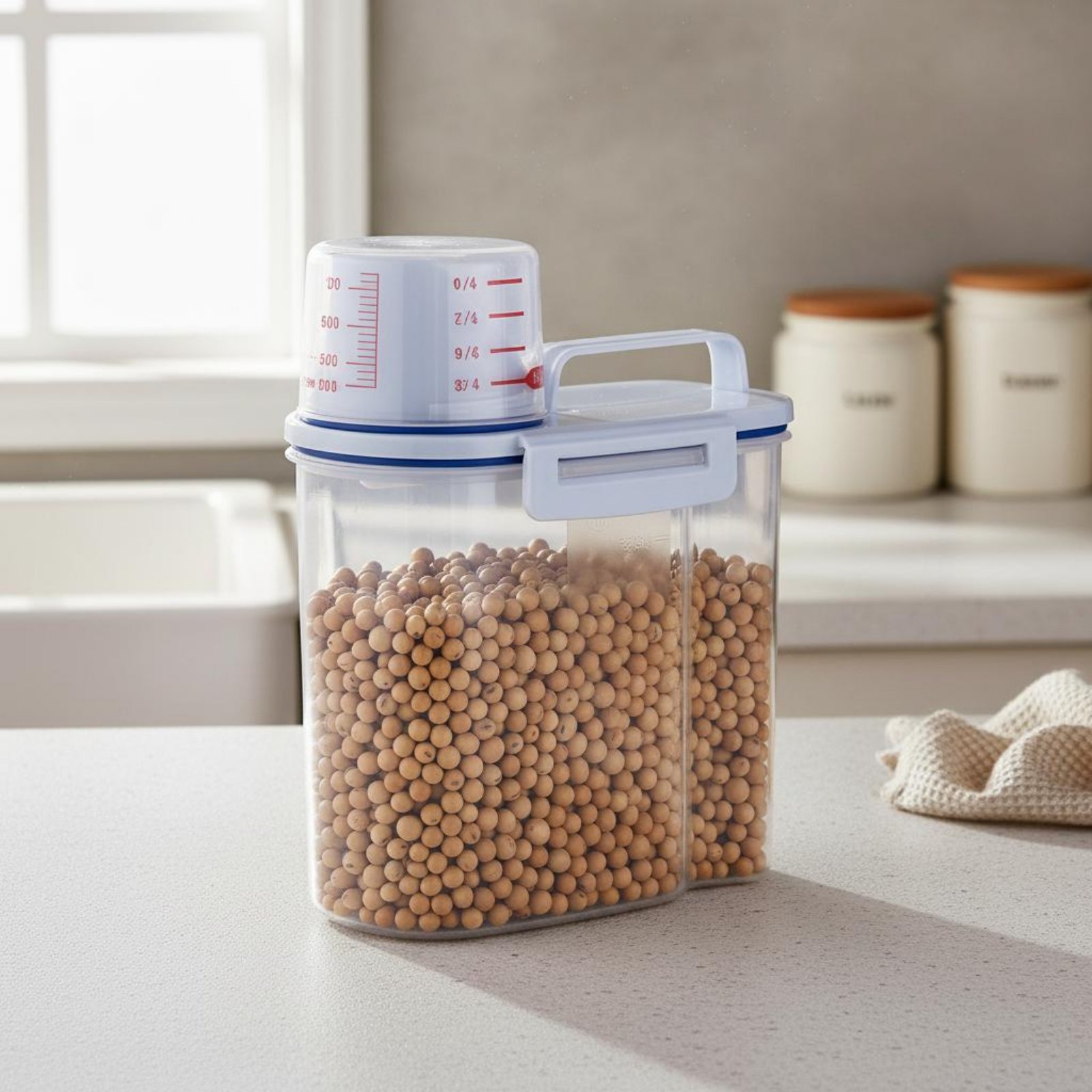 Pojemnik na ryż z barierą prze – Food Storage Dispenser recenzja i cena