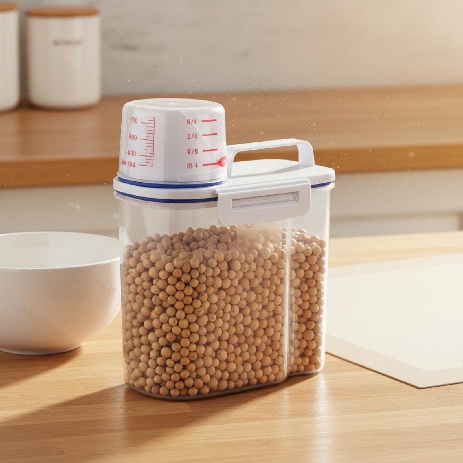 Pojemnik na ryż z barierą prze – Food Storage Dispenser recenzja i cena