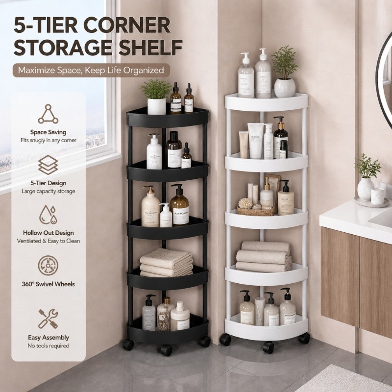 5-poziomowa trójkątna półka na – Food Storage Shelving recenzja i cena