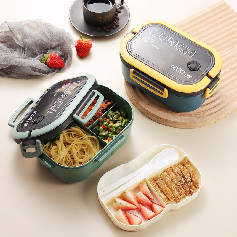 Pojedyncze dwuwarstwowe pudełk – Food Storage With Compartments recenzja i cena