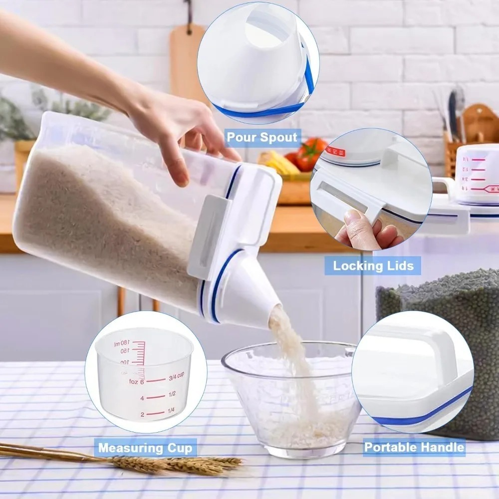 Pojemnik na ryż, suchą żywność – Food Storage Dispenser recenzja i cena
