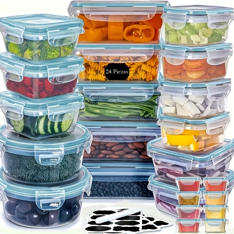 48-częściowy zestaw pojemników – Food Storage Labels recenzja i cena