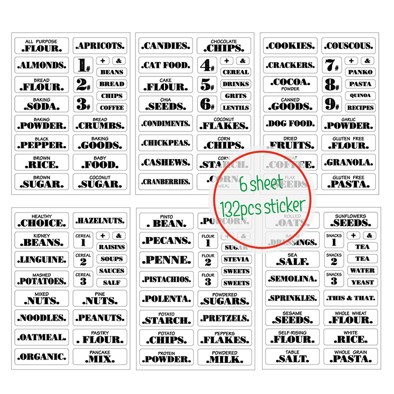 132 sztuk do kuchni do jedzeni – Food Storage Labels recenzja i cena
