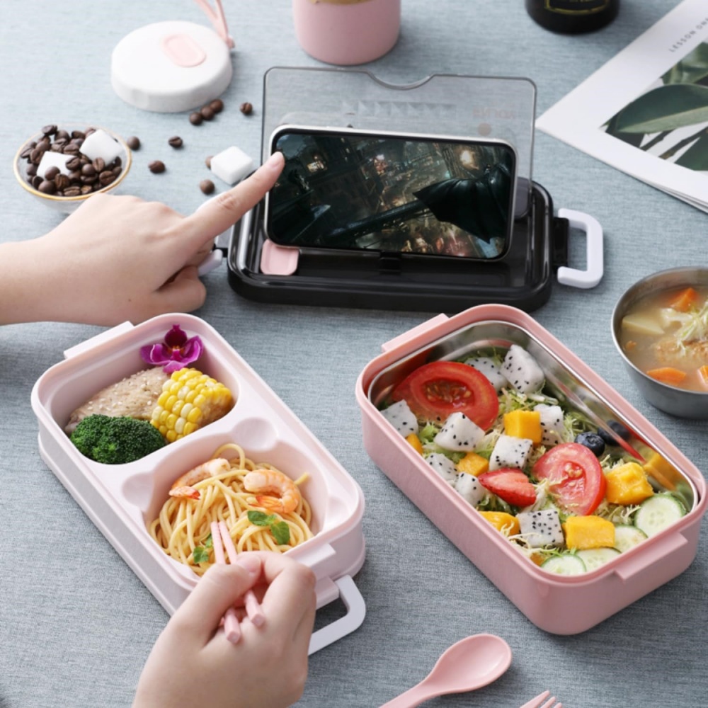 1 szt. Pudełko na lunch dwuwar – Food Storage With Compartments recenzja i cena
