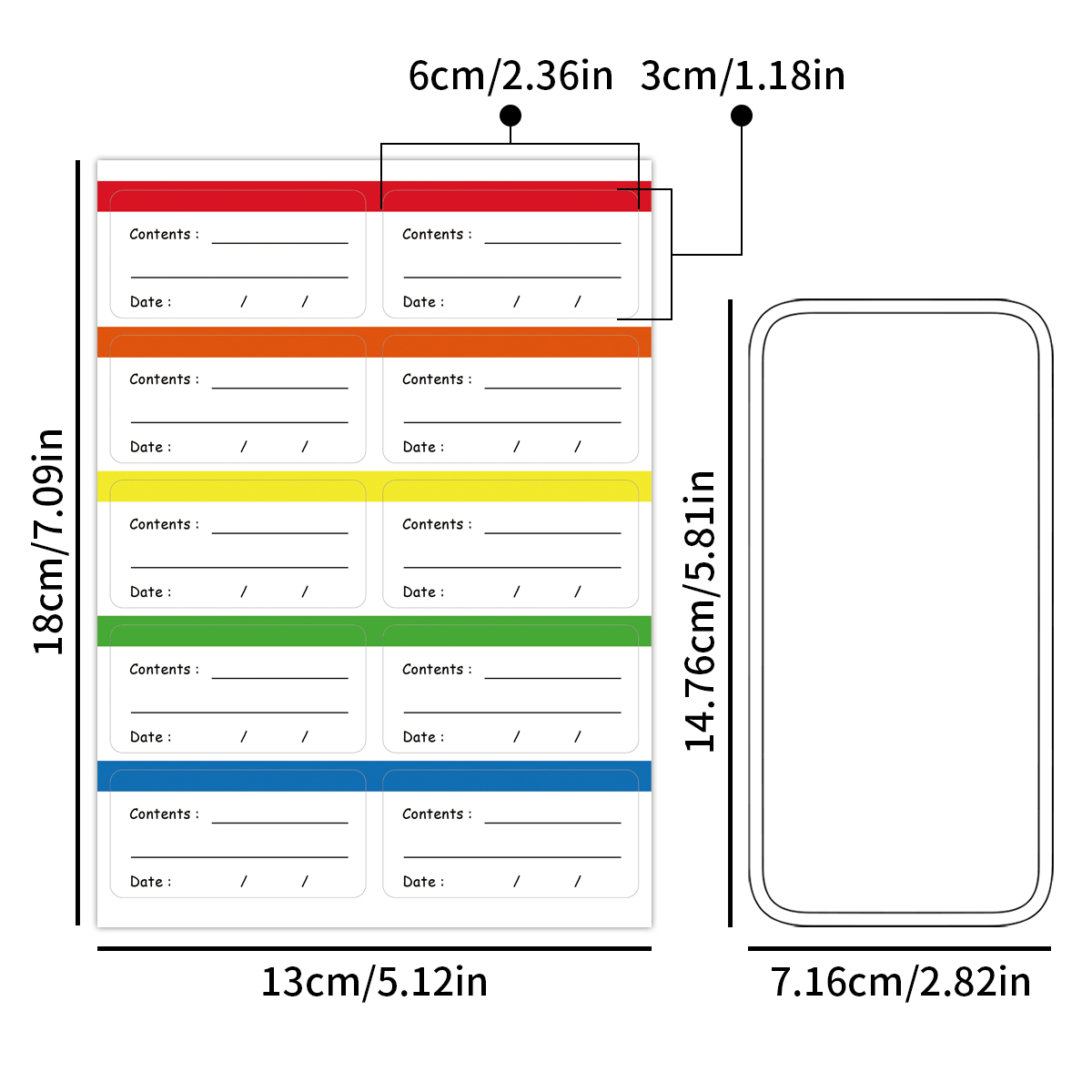 10 arkuszy/opakowanie etykiet  – Food Storage Labels recenzja i cena